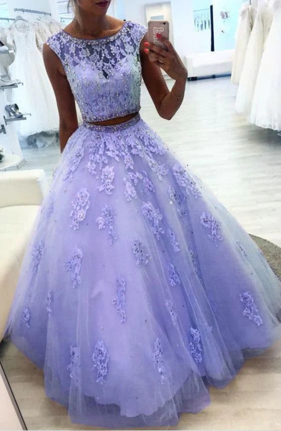 Women's Outerwear for All Weather Conditions Lavender Prom Dress Two Pieces Lace Custom Made Long Evening Gowns Women's Outerwear for All Weather Conditions Lavender Prom Dress Two Pieces Lace Custom Made Long Evening Gowns