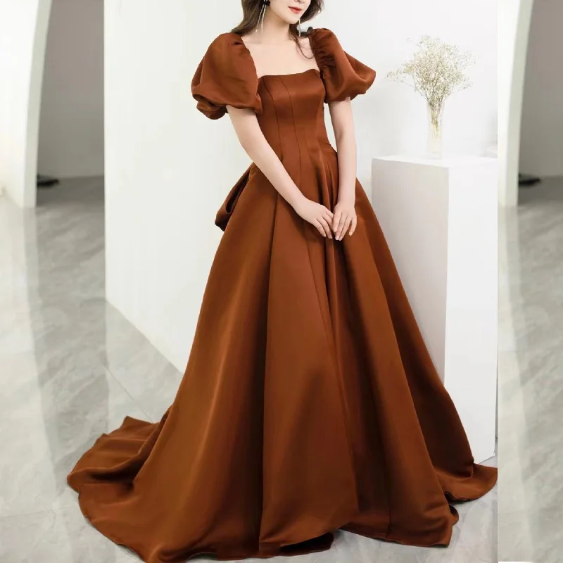 Women's Occasion Wear Clothing Formal Dresses & Evening Party Gown with Puffy Short Sleeve Women's Occasion Wear Clothing Formal Dresses & Evening Party Gown with Puffy Short Sleeve